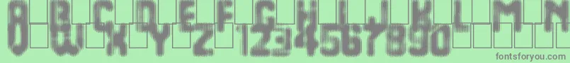 フォントLast Day On Earth – 緑の背景に灰色の文字