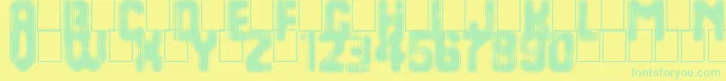 Last Day On Earth Font – Green Fonts on Yellow Background