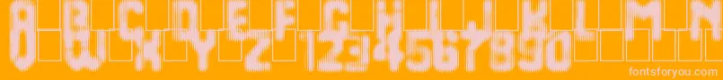Last Day On Earth Font – Pink Fonts on Orange Background