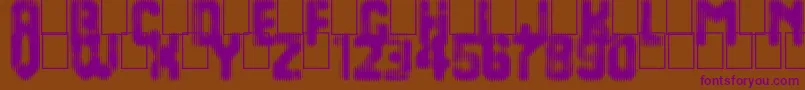 Last Day On Earth Font – Purple Fonts on Brown Background
