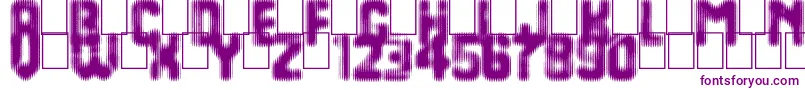 Шрифт Last Day On Earth – фиолетовые шрифты на белом фоне