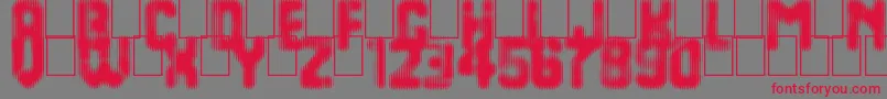 Last Day On Earth Font – Red Fonts on Gray Background