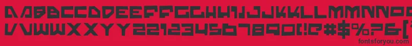 Trajiat Font – Black Fonts on Red Background