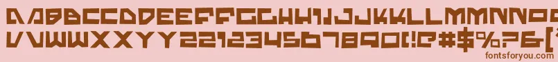 Trajiat Font – Brown Fonts on Pink Background