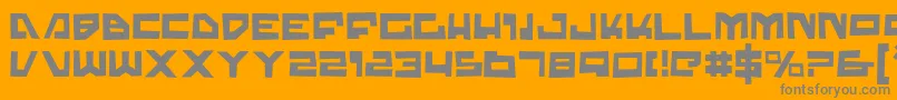 Trajiat Font – Gray Fonts on Orange Background