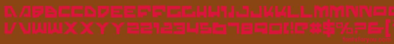 Trajiat Font – Red Fonts on Brown Background