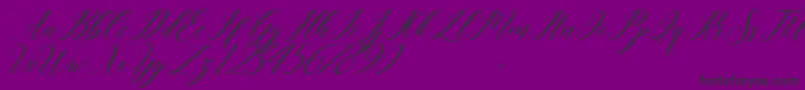 last night-Schriftart – Schwarze Schriften auf violettem Hintergrund