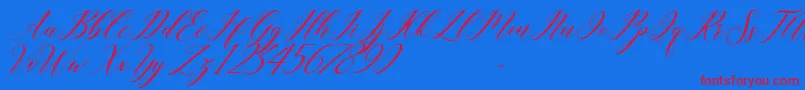 last night Font – Red Fonts on Blue Background