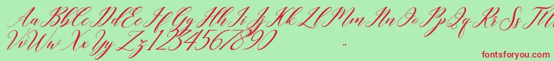 last night Font – Red Fonts on Green Background