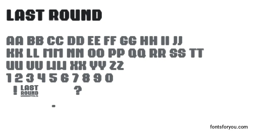 A fonte Last Round – alfabeto, números, caracteres especiais