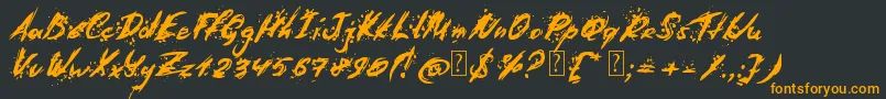 Last Words from Earth Font – Orange Fonts on Black Background