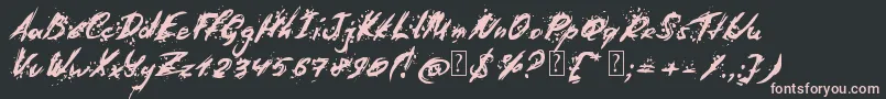 Last Words from Earth Font – Pink Fonts on Black Background