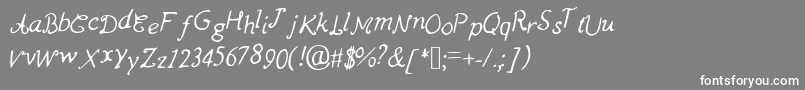 フォントLastLine Medium – 灰色の背景に白い文字