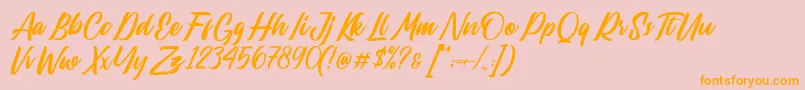 Lastwinter Font – Orange Fonts on Pink Background