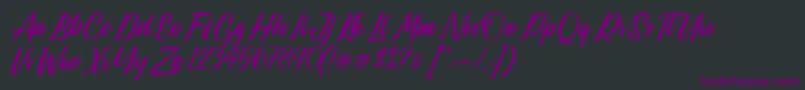 Lastwinter Font – Purple Fonts on Black Background