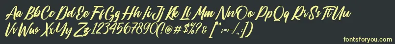 Lastwinter Font – Yellow Fonts on Black Background