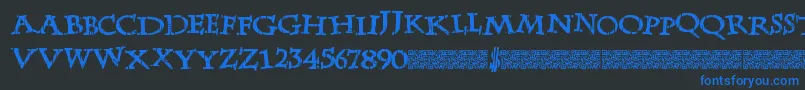 LateDrank Font – Blue Fonts on Black Background