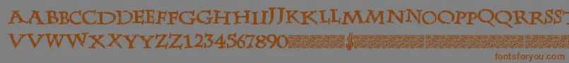 Шрифт LateDrank – коричневые шрифты на сером фоне