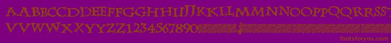 LateDrank Font – Brown Fonts on Purple Background