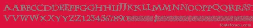 LateDrank Font – Gray Fonts on Red Background