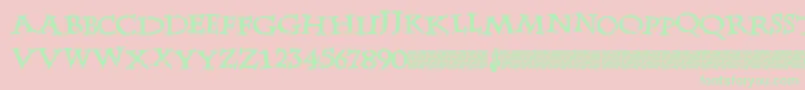 LateDrank Font – Green Fonts on Pink Background