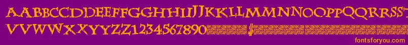 En savoir plus sur la police LateDrank Police LateDrank – polices orange sur fond violet