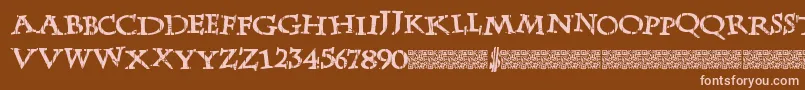 LateDrank Font – Pink Fonts on Brown Background