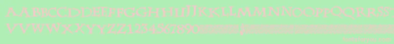 LateDrank Font – Pink Fonts on Green Background