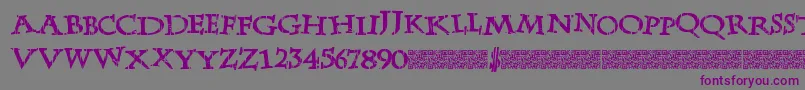 Шрифт LateDrank – фиолетовые шрифты на сером фоне