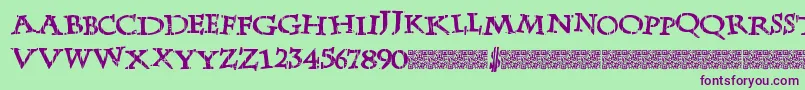 LateDrank Font – Purple Fonts on Green Background