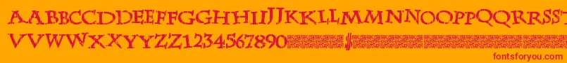 LateDrank Font – Red Fonts on Orange Background