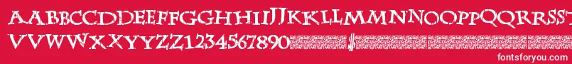 LateDrank Font – White Fonts on Red Background