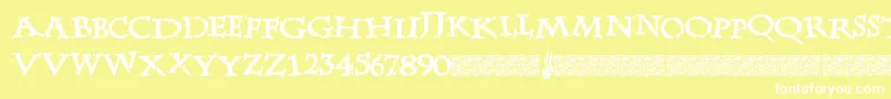 LateDrank Font – White Fonts on Yellow Background