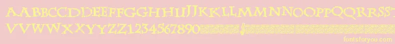 LateDrank Font – Yellow Fonts on Pink Background
