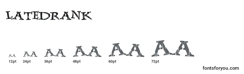 Размеры шрифта LateDrank