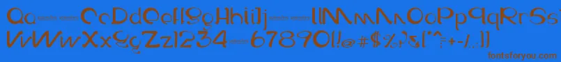 Galaxative Font – Brown Fonts on Blue Background