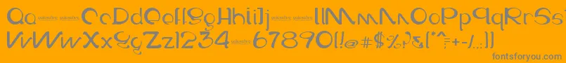 Galaxative Font – Gray Fonts on Orange Background