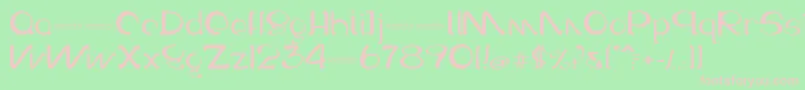 Galaxative Font – Pink Fonts on Green Background