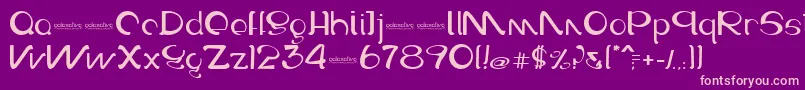 Galaxative Font – Pink Fonts on Purple Background