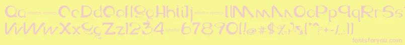 Galaxative Font – Pink Fonts on Yellow Background