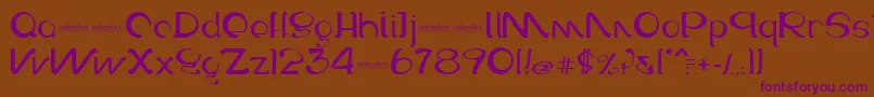 Galaxative Font – Purple Fonts on Brown Background