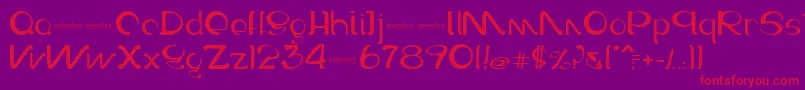 Galaxative Font – Red Fonts on Purple Background