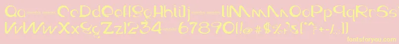 Galaxative Font – Yellow Fonts on Pink Background