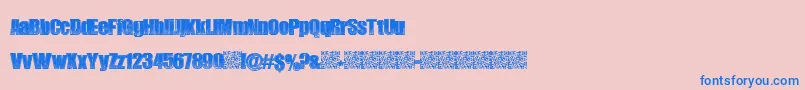 LateNoise Font – Blue Fonts on Pink Background