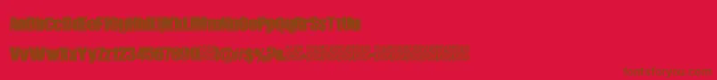 Więcej informacji o czcionce LateNoise Czcionka LateNoise – brązowe czcionki na czerwonym tle