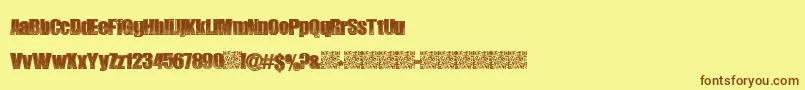 LateNoise Font – Brown Fonts on Yellow Background