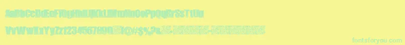LateNoise-fontti – vihreät fontit keltaisella taustalla