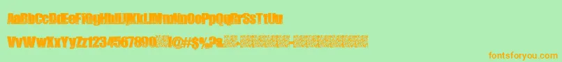 LateNoise Font – Orange Fonts on Green Background