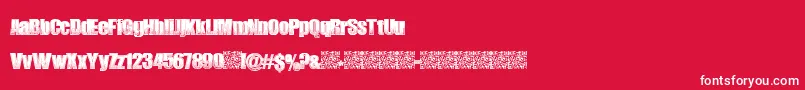 LateNoise-Schriftart – Weiße Schriften auf rotem Hintergrund