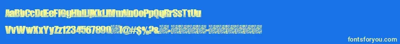 LateNoise Font – Yellow Fonts on Blue Background